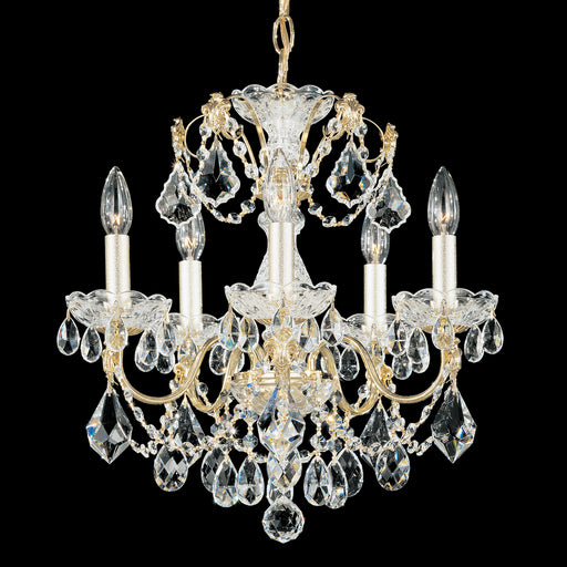 Schonbek 1704-40 Century Five Light Chandelier, Silver Main Image.jpg