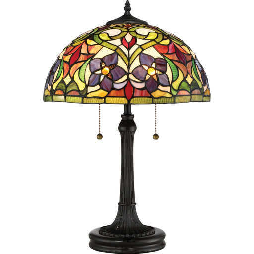 Quoizel TFVT6323VB Violets Two Light Table Lamp, Vintage Bronze Main Image.jpg