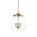Capital Lighting 321142AD Mid Century Four Light Pendant, Aged Brass Main Image.jpg
