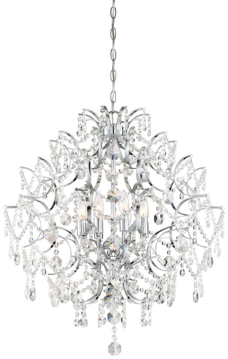 Minka-Lavery 3158-77 Isabella'S Crown Eight Light Chandelier, Chrome Main Image.jpg
