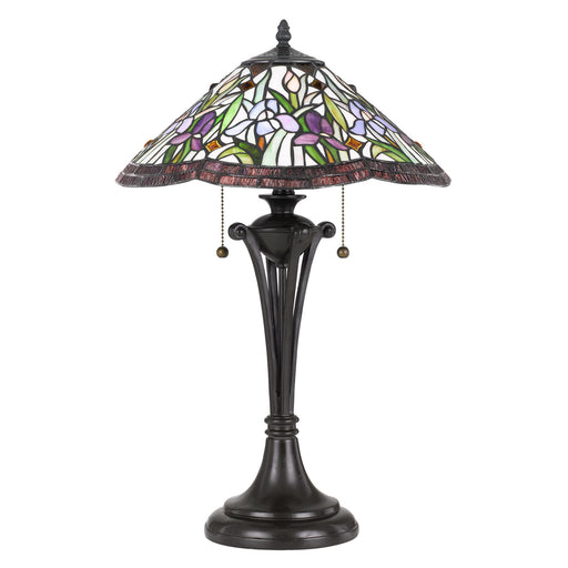 Quoizel TF3456TVB White Valley Two Light Table Lamp, Vintage Bronze Main Image.jpg