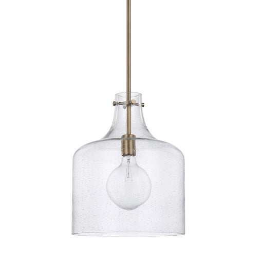 Capital Lighting 325712AD Crawford One Light Pendant, Aged Brass Main Image.jpg