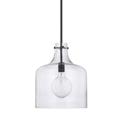 Capital Lighting 325712MB Crawford One Light Pendant, Matte Black Main Image.jpg