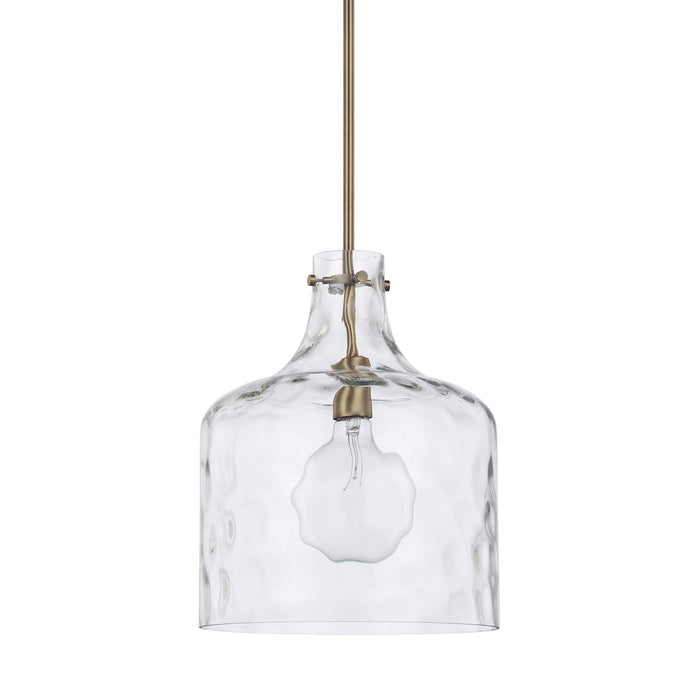 Capital Lighting 325717AD Crawford One Light Pendant, Aged Brass Main Image.jpg