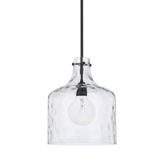 Capital Lighting 325717MB Crawford One Light Pendant, Matte Black Main Image.jpg