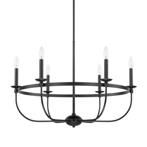 Capital Lighting 425161MB Rylann Six Light Chandelier, Matte Black Main Image.jpg