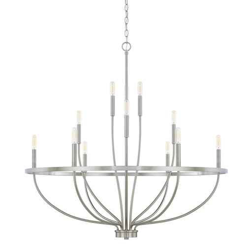 Capital Lighting 428501BN Greyson 12 Light Chandelier, Brushed Nickel Main Image.jpg