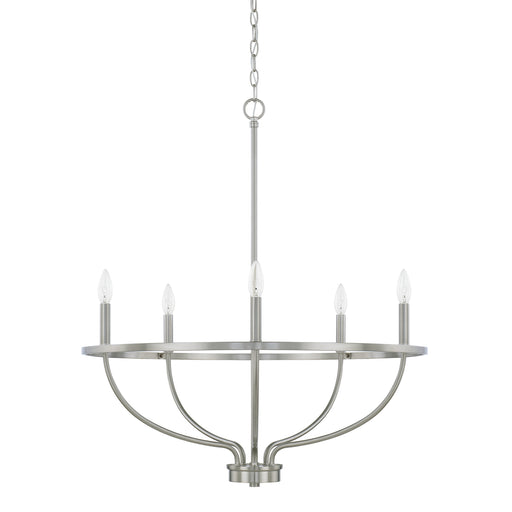 Capital Lighting 428551BN Greyson Five Light Chandelier, Brushed Nickel Main Image.jpg