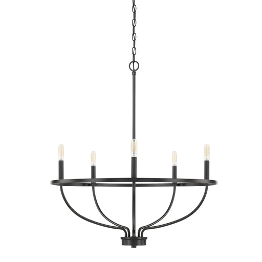 Capital Lighting 428551MB Greyson Five Light Chandelier, Matte Black Main Image.jpg