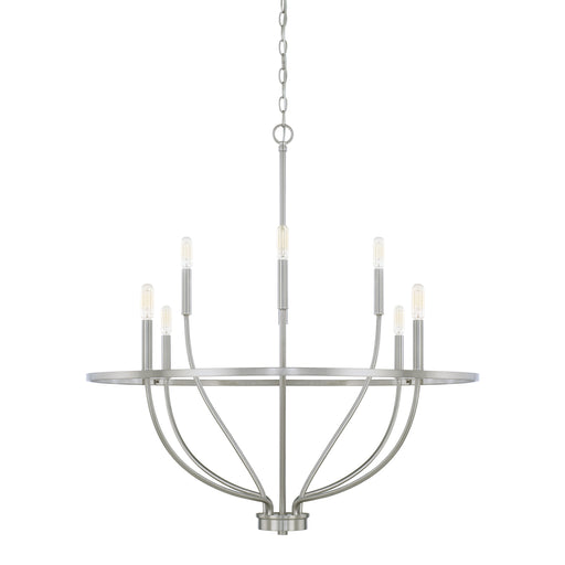 Capital Lighting 428581BN Greyson Eight Light Chandelier, Brushed Nickel Main Image.jpg