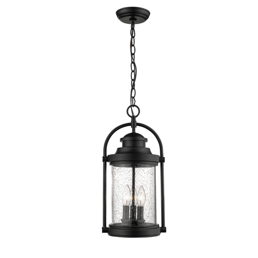 Millennium 2544-PBK Livingston Three Light Outdoor Hanging Lantern, Powder Coat Black Main Image.jpg