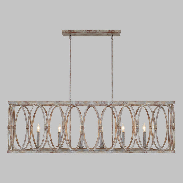 Visual Comfort Studio F3224/6DA Patrice Six Light Linear Chandelier, Deep Abyss Alternate Image 4.jpg