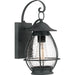 Quoizel BST8407MB Boston One Light Outdoor Wall Lantern, Mottled Black Main Image.jpg