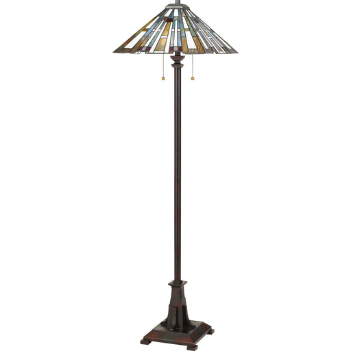 Quoizel TFMK9362VA Maybeck Two Light Floor Lamp, Valiant Bronze Main Image.jpg