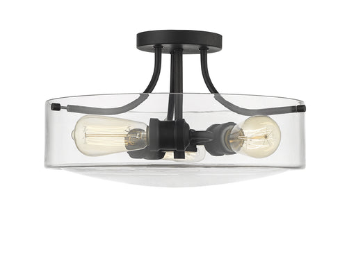 Z-Lite 471SF-MB Delaney Three Light Semi Flush Mount, Matte Black Alternate Image.jpg
