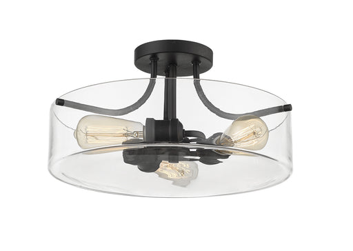 Z-Lite 471SF-MB Delaney Three Light Semi Flush Mount, Matte Black Main Image.jpg