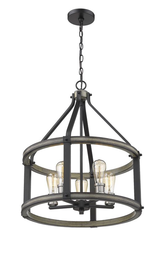 Z-Lite 472-5D-ABB Kirkland Five Light Pendant, Ashen Barnboard Alternate Image.jpg