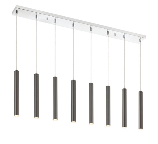 Z-Lite 917MP12-PBL-LED-8LCH Forest LED Island Pendant, Chrome Main Image.jpg