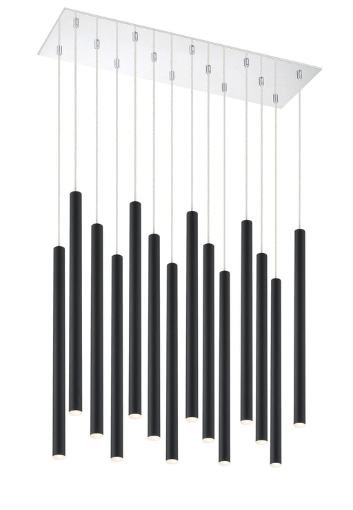 Z-Lite 917MP24-MB-LED-14LCH Forest LED Island Pendant, Chrome Main Image.jpg