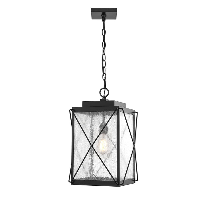 Millennium 2615-PBK Robinson One Light Outdoor Hanging Lantern, Powder Coat Black Main Image.jpg