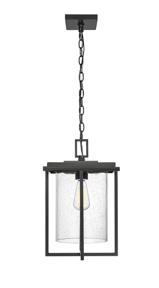 Millennium 42625-PBK Adair One Light Outdoor Hanging Lantern, Powder Coated Black Main Image.jpg