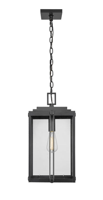 Millennium 42635-PBK Oakland One Light Outdoor Hanging Lantern, Powder Coated Black Main Image.jpg