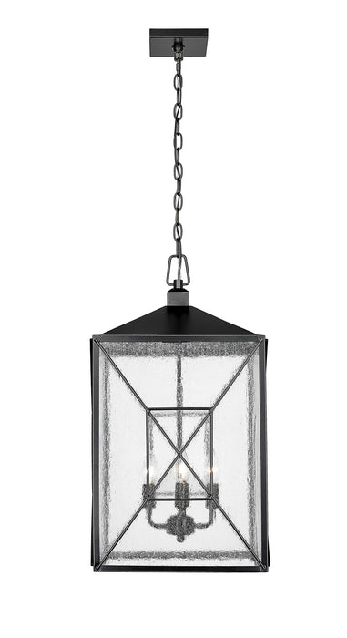 Millennium 42645-PBK Caswell Four Light Outdoor Hanging Lantern, Powder Coated Black Main Image.jpg