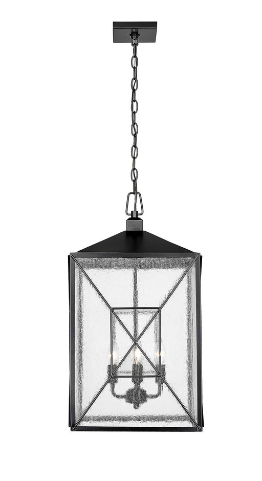 Millennium 42645-PBK Caswell Four Light Outdoor Hanging Lantern, Powder Coated Black Main Image.jpg