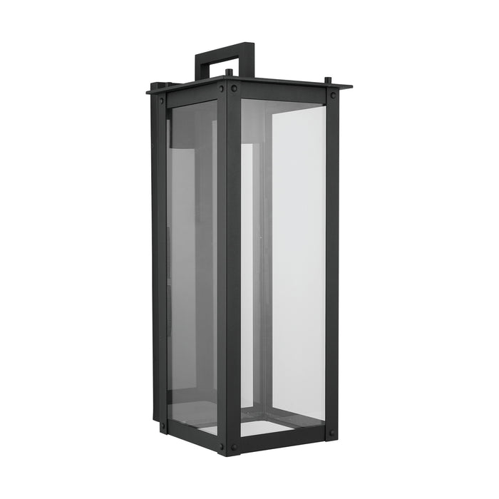Capital Lighting 934641BK-GL Hunt One Light Outdoor Wall Lantern, Black Alternate Image 2.jpg