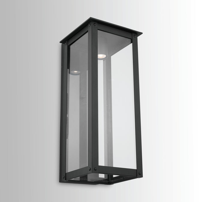 Capital Lighting 934641BK-GL Hunt One Light Outdoor Wall Lantern, Black Alternate Image 3.jpg