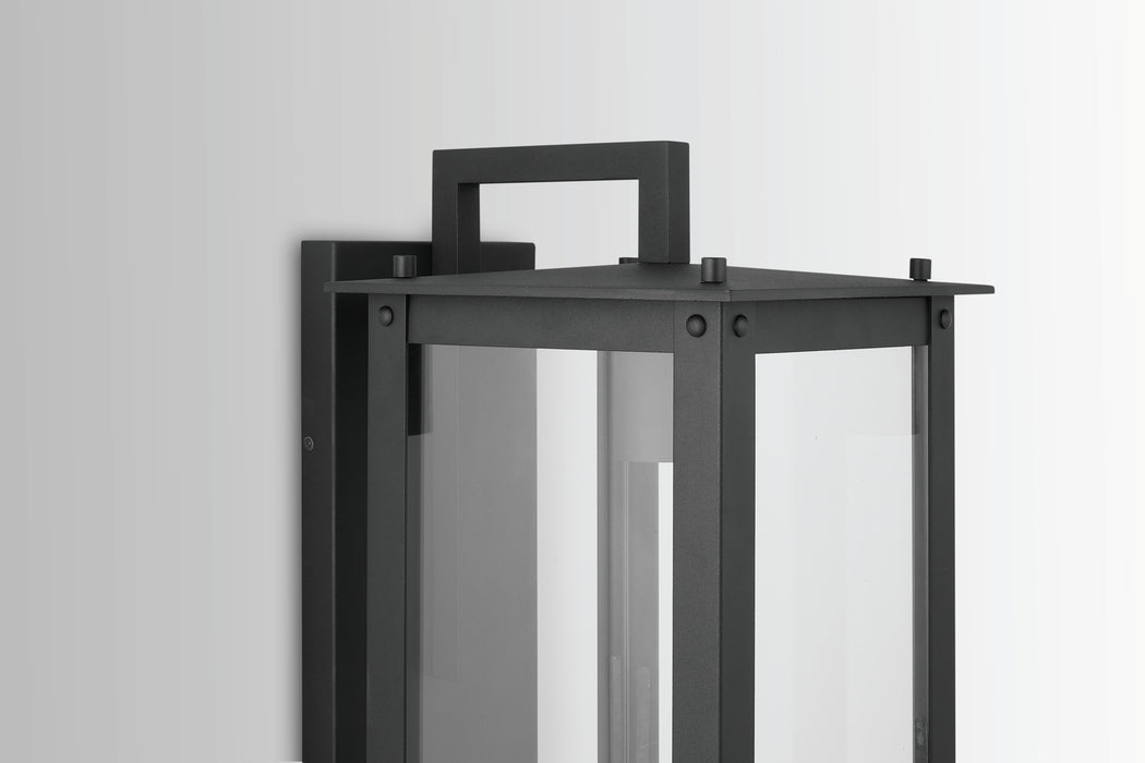 Capital Lighting 934641BK-GL Hunt One Light Outdoor Wall Lantern, Black Alternate Image 4.jpg