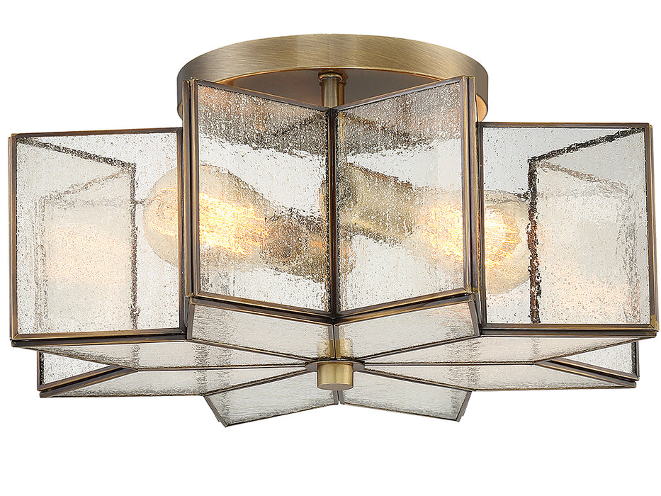 Shoppers Lighting SH60004NB Emily Two Light Semi-Flush Mount, Natural Brass Alternate Image 2.jpg