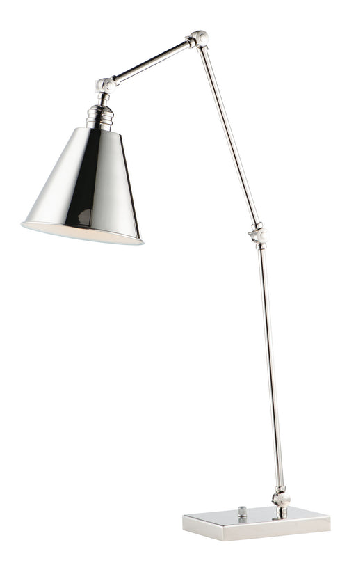 Maxim 12226PN Library One Light Table Lamp, Polished Nickel Main Image.jpg