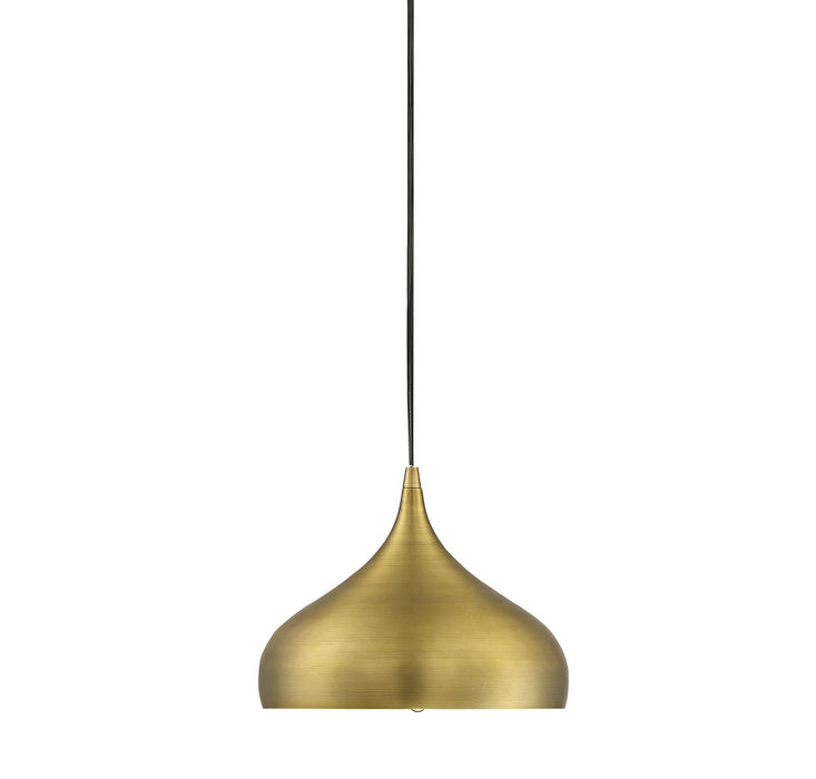 Shoppers Lighting SH70075NB Mckenna One Light Mini Pendant, Natural Brass Alternate Image 2.jpg