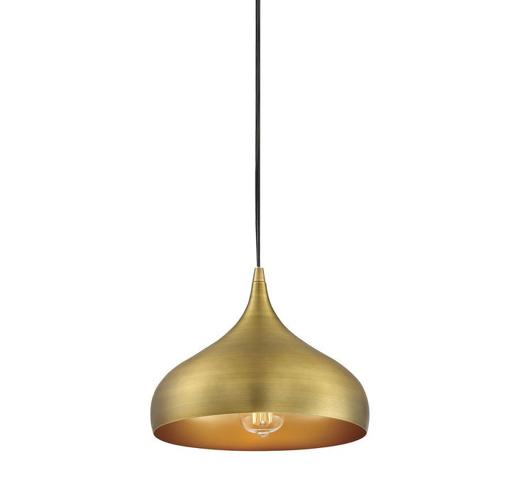 Shoppers Lighting SH70075NB Mckenna One Light Mini Pendant, Natural Brass Alternate Image 3.jpg