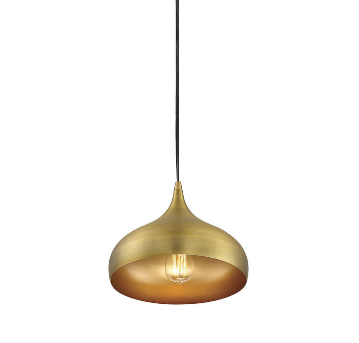Shoppers Lighting SH70075NB Mckenna One Light Mini Pendant, Natural Brass Alternate Image 4.jpg
