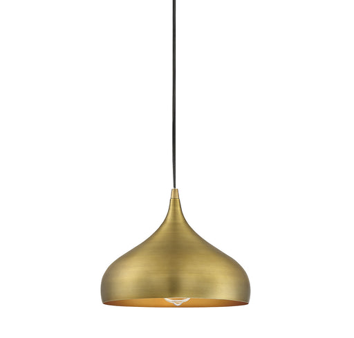 Shoppers Lighting SH70075NB Mckenna One Light Mini Pendant, Natural Brass Main Image.jpg