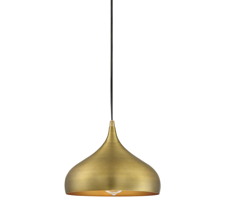 Shoppers Lighting SH70075NB Mckenna One Light Mini Pendant, Natural Brass Main Image.jpg