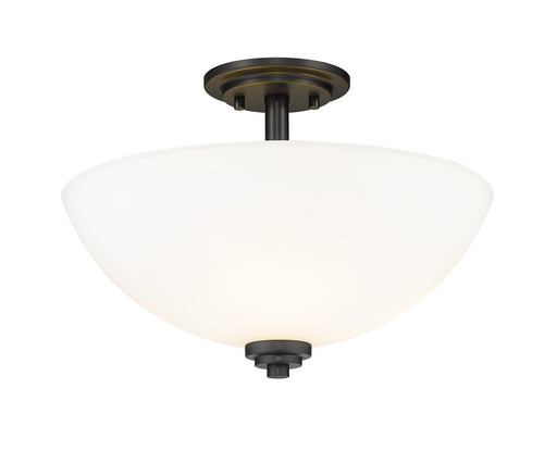 Z-Lite 443SF-MB Ashton Three Light Semi Flush Mount, Matte Black Main Image.jpg