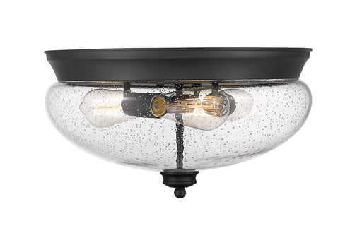 Z-Lite 722F3-MB Amon Three Light Flush Mount, Matte Black Main Image.jpg