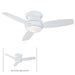 Minka-Aire F593L-WH Traditional Concept LED 44" Ceiling Fan, White Main Image.jpg