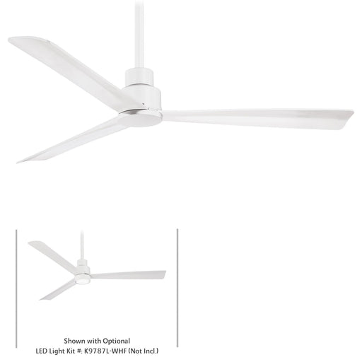 Minka-Aire F787-WHF Simple 52" Ceiling Fan, Flat White Main Image.jpg