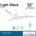 Minka-Aire F844-WH Light Wave 52" Ceiling Fan, White Alternate Image 2.jpg