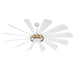 Minka-Aire F870L-SBR/WHF Windmolen - LED 65" Smart Ceiling Fan, Soft Brass with Flat White Blades Main Image.jpg
