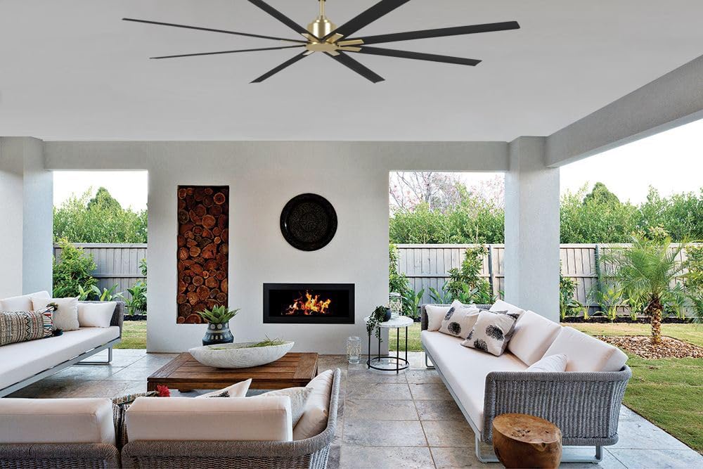 Minka-Aire F896-84-SBR/CL Xtreme H2O 84" Outdoor Ceiling Fan, Soft Brass and Coal Alternate Image 4.jpg
