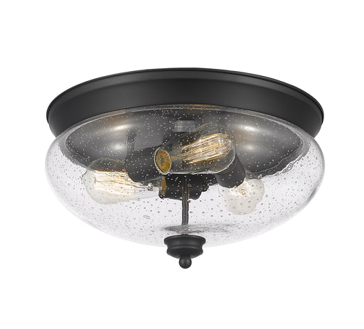 Z-Lite 722F3-MB Amon Three Light Flush Mount, Matte Black Alternate Image.jpg