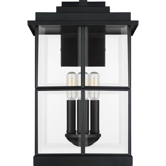 Quoizel MGN8410MBK Mulligan Three Light Outdoor Wall Lantern, Matte Black Alternate Image 2.jpg