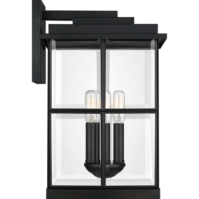 Quoizel MGN8410MBK Mulligan Three Light Outdoor Wall Lantern, Matte Black Alternate Image 3.jpg