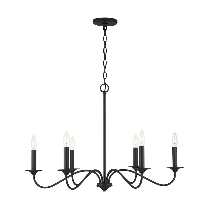 Capital Lighting 437262BI Vincent Six Light Chandelier, Black Iron Alternate Image 2.jpg