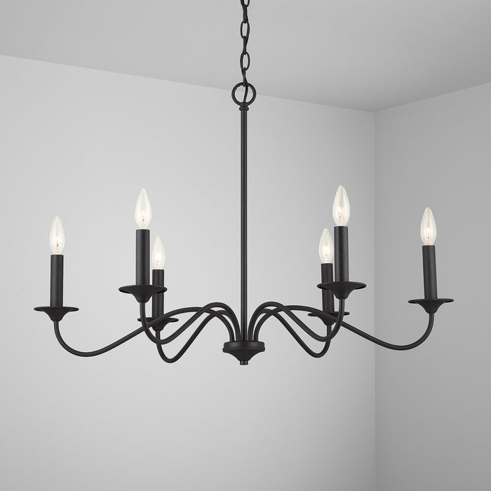 Capital Lighting 437262BI Vincent Six Light Chandelier, Black Iron Alternate Image 3.jpg